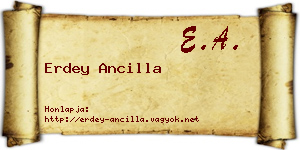 Erdey Ancilla névjegykártya
